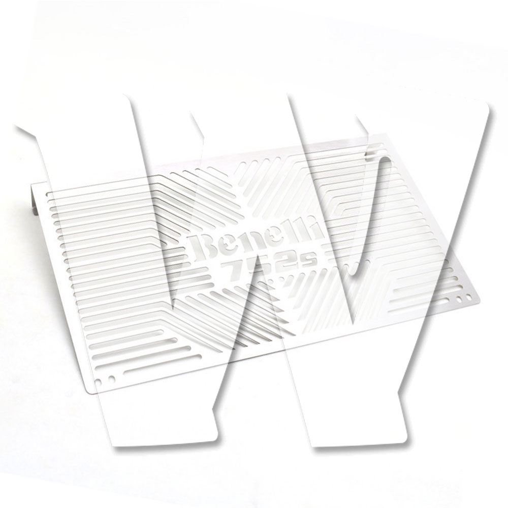 ベネリ BENELLI 752S 752 S 2018-2019年モデル クーラー ウォータータンク ラジエーターガード ネットフェンダー 保護カバー クロームメッキ シルバー パーツ カスタム オートバイ 社外品