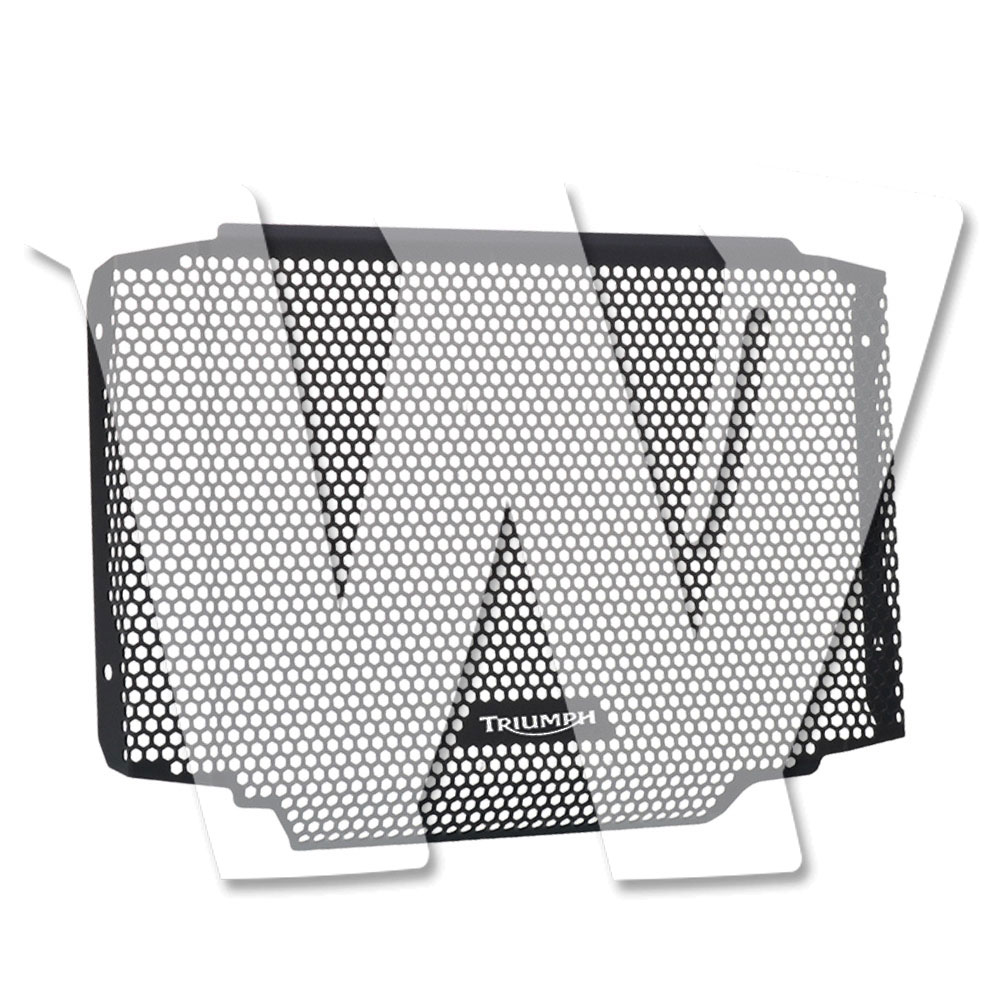 トライアンフ トライデント Trident 660 2021-2025モデル クーラー ウォータータンク ラジエーターガード ネットフェンダー 保護カバー ブラック パーツ カスタム オートバイ 社外品