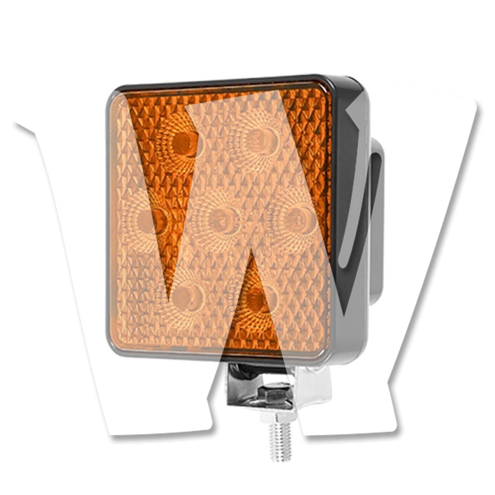 Rakuten - 【2個セット】 イエロー LED ライト ハザード ストロボ/フラッシュ/警告灯 パトロール ライトバー 緊急点滅ライト SUV トラック トレーラー ランクル 除雪車 トラクター 農業機械 建設機械 12V/24V兼用 汎用