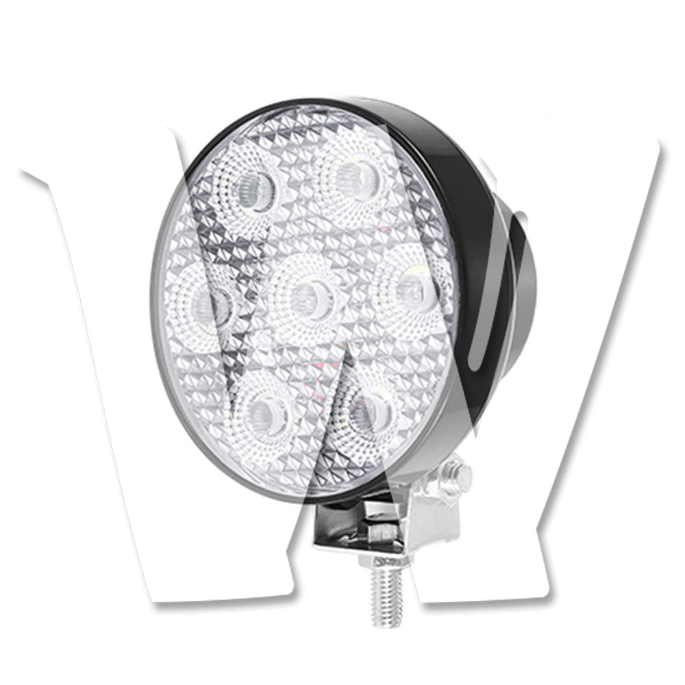 Rakuten - 【2個セット】 ホワイト LED ライト ハザード ストロボ/フラッシュ/警告灯 パトロール ライトバー 緊急点滅ライト SUV トラック トレーラー ランクル 除雪車 トラクター 農業機械 建設機械 12V/24V兼用 丸型 汎用