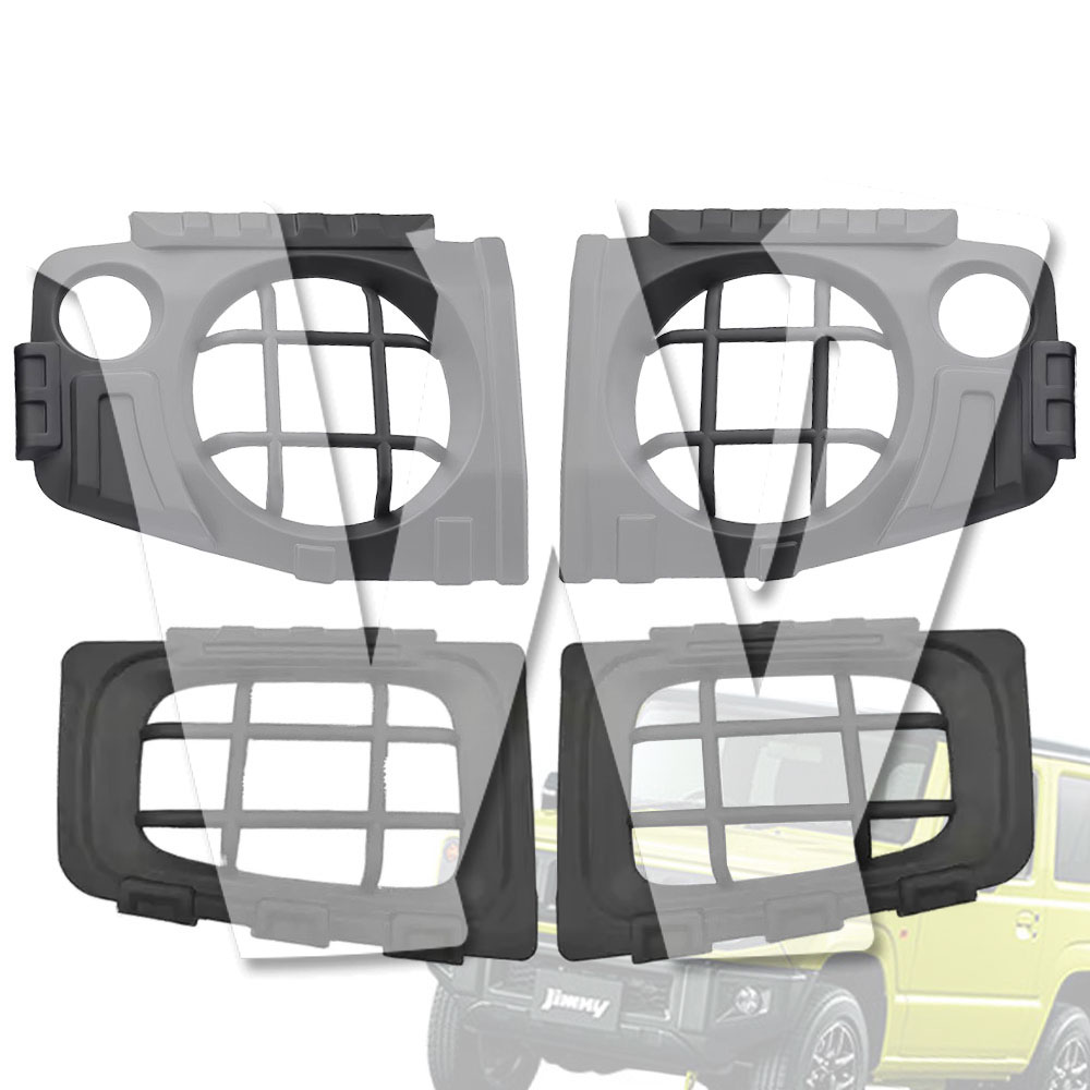 Rakuten - 【ジムニー JB74専用】2019-2025年モデル フォグランプカバー ヘッドライトカバー フロント用 耐久スクラッチ保護 外装パーツ カスタム アクセサリー ジムニー スズキ