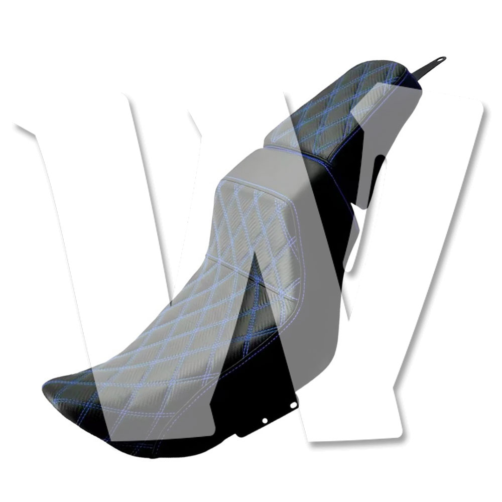 Rakuten - 【ハーレー用】 ナイスター RH975 2022-以降 ナイスター スペシャル RH975S 2023-以降 シート タンデムシート ピリオンシート ダブルシート ツーアップシート 乗り手 乗客 助手席 シート クッション交換用 ブルー糸 パーツ