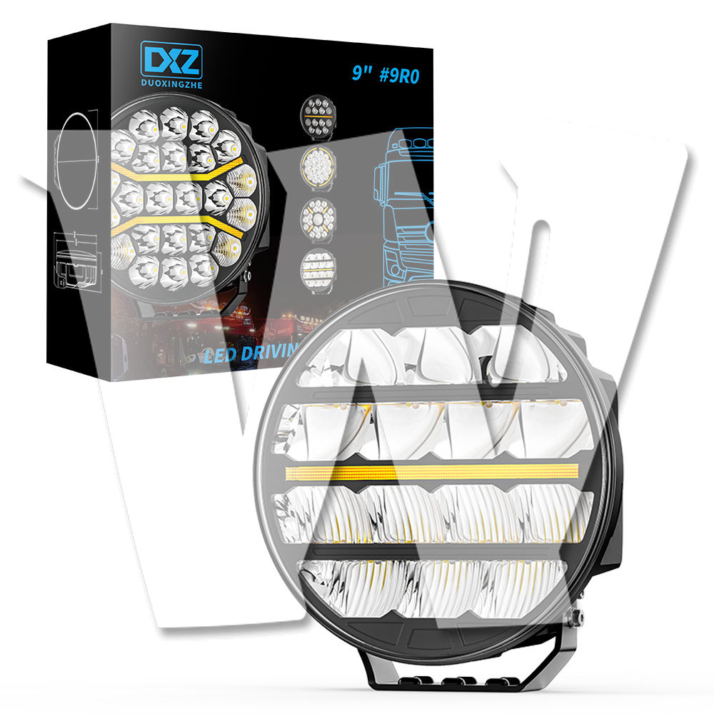 Rakuten - 【黒武士シリーズ】 9インチ LED ワークライト 作業灯 106W 12700LM スポット/フラッド/DRL付き 12V/24V兼用 ジープ ジムニー トラック ボート 汎用 多モード 防水