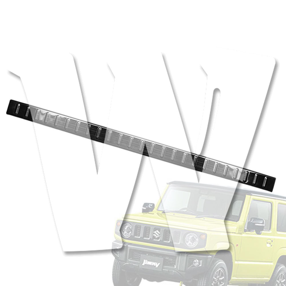 【ジムニー専用 3ドア】 JB64/JB74 3ドア 2018年-以降 リアトリムカバー テールゲート内側ガード 【ブラック】 キズ防止 ステンレス 内装保護 カスタム インテリア アクセサリー パーツ