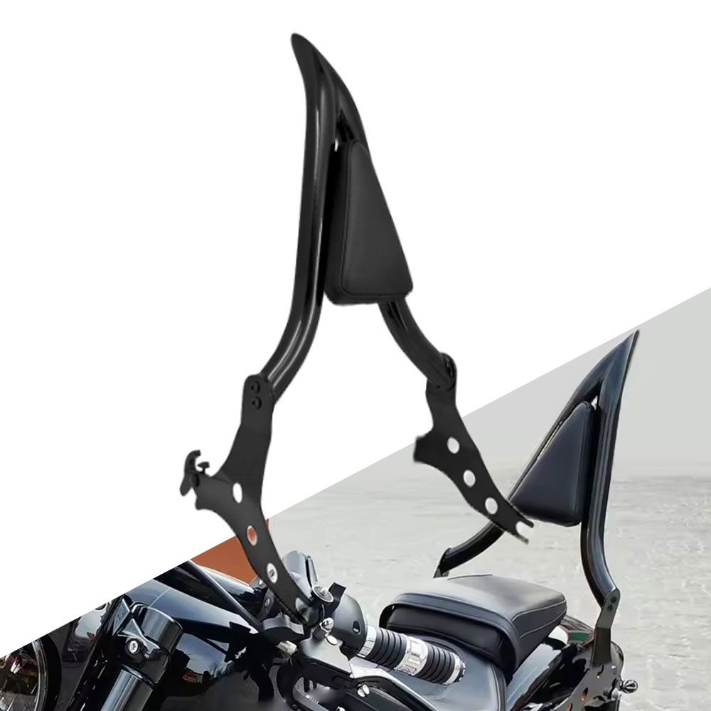 【ハーレー ソフテイル専用】 ブレイクアウト FXSB (2013-2024年式) / ファットボーイ FLFBS 114 (2018-2024年式) 専用 シシーバー バックレスト キット 背もたれ ブラック カスタムパーツ アクセサリー