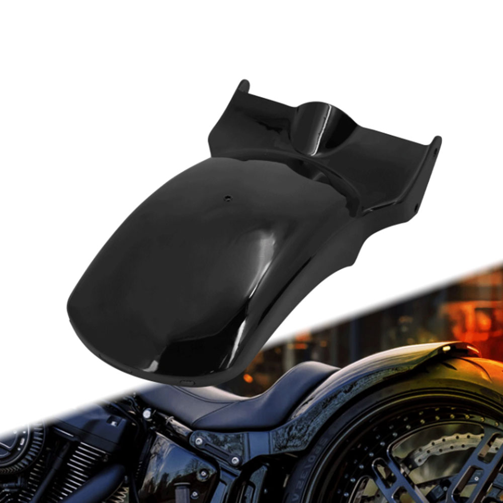 【ハーレー用】リアフェンダー 鉄製 LEDライト付き ターンシグナル 2018-2023年 Softail Fat Boy/Breakout/FXDR 対応 ウインカー＆テールライト内蔵