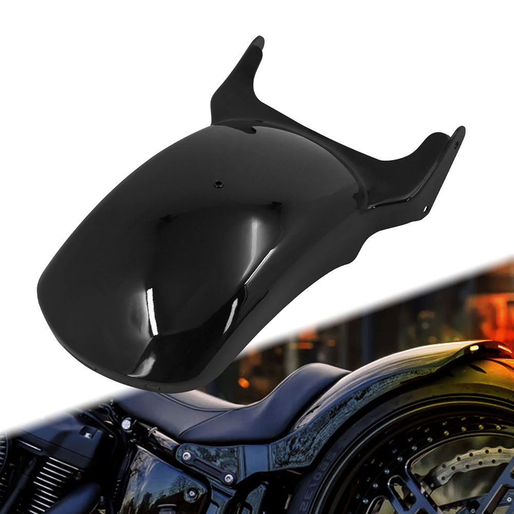 【2008-2017年 Harley Softail Breakout/Rocker専用】LEDターンシグナル一体型 鉄製リアフェンダー ハンドメイド スポーツタイプ ウインカー＆テールライト内蔵