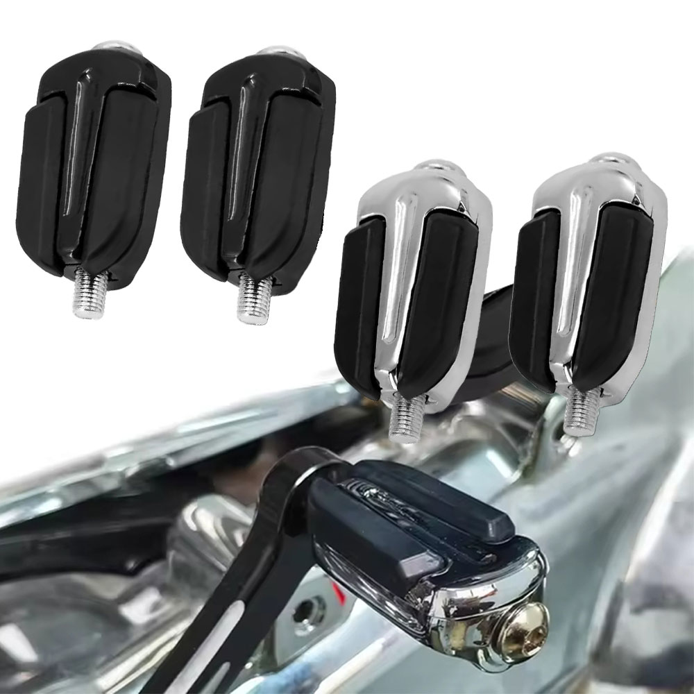 Rakuten - 【1ペア】ハーレー用 スリップストリーム シフター ペグ 減振設計 ブラック/クローム 適合：Sportster Touring Softail Breakout Dyna 1984-2025年
