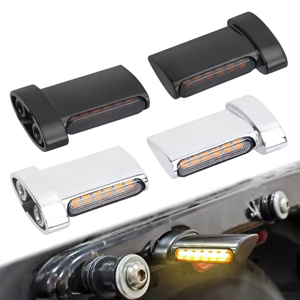 樂天商城 - 【ハーレー専用】スポーツスター XL1200/883 ツーリング用 6LED LEDウインカー リア バックミラー 信号灯 ミニ コンパクト 防水
