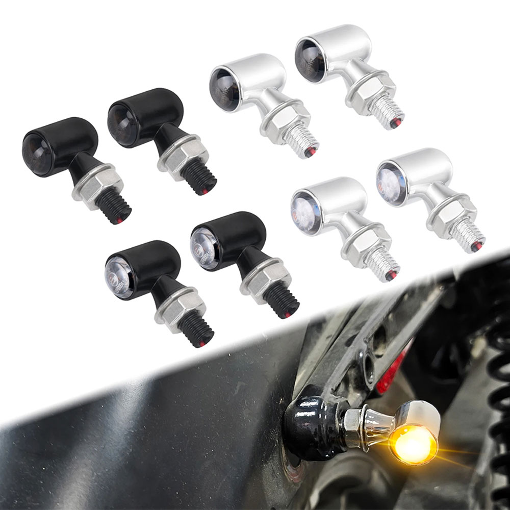 Rakuten - 【コンパクト設計】バイク用LEDウインカー ヨーロッパ安全規格(Eマーク)対応 12V M8ネジ取付 ホンダ ハーレー BMW ヤマハ スズキ等 汎用