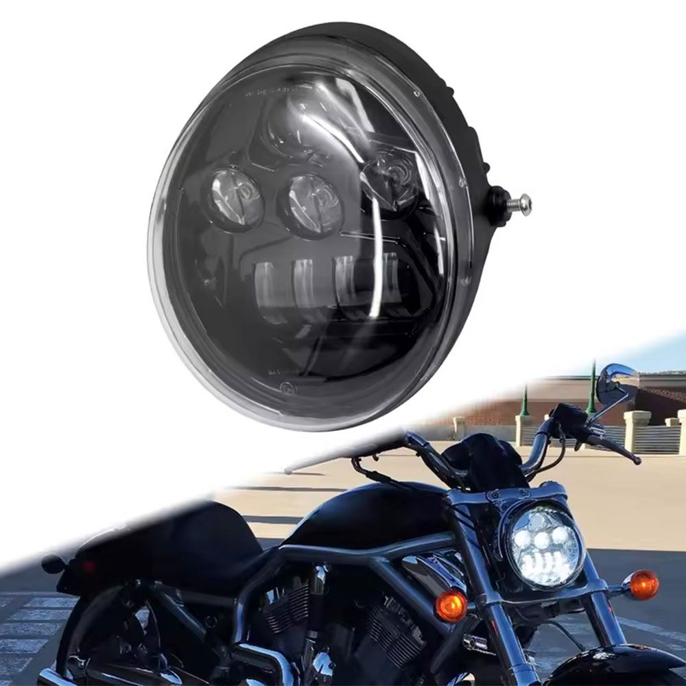 Rakuten - 【ハーレー Vロッド用】 LEDヘッドライト 4000LM 6500K メタルハウジング VRSC VRSCA VRSCB VRSCR VRXSE 対応
