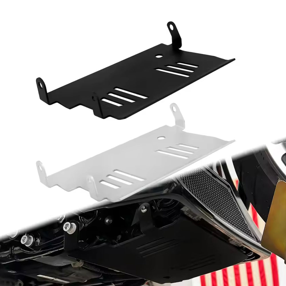 Rakuten - 【ハーレー用】 2024-以降 ツーリングモデル 用 アルミ製 スキッドプレート エンジンチャシスプロテクター 飛び石衝撃吸収 最低地上高維持 ブラック/クローム FLHX FLTRX FLHXSE FLTRXSE