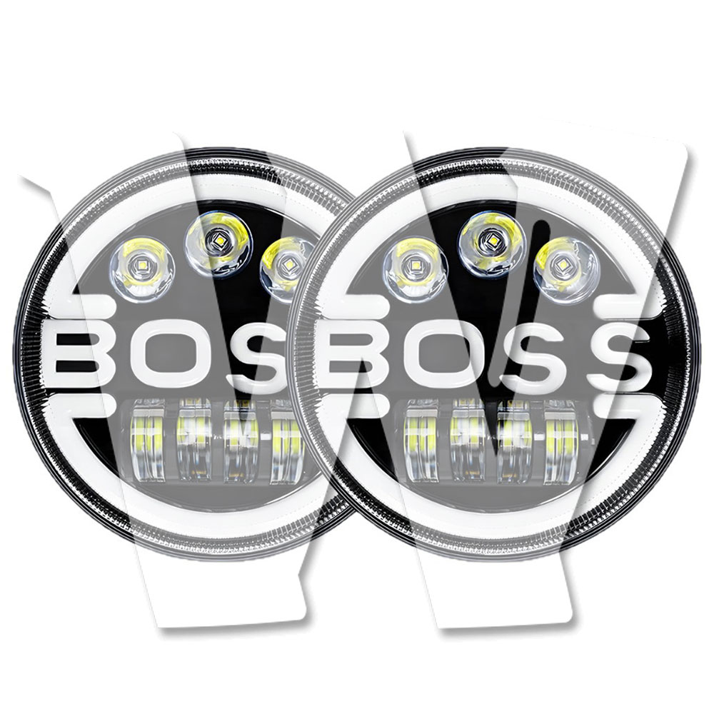 7インチ LED ヘッドライト ハイ/ロー/ディライト切替式 Hi.Low.DRLタイプ 6500K ホワイト ウインカー アンバー ジープ ラングラー JK スズキ ジムニー LJ CJ TJ Land Rover ハマー H1 H2 トヨタ 日産 ホンダ 三菱 MINI H4~H13変換コネクタ 車検対応 2個
