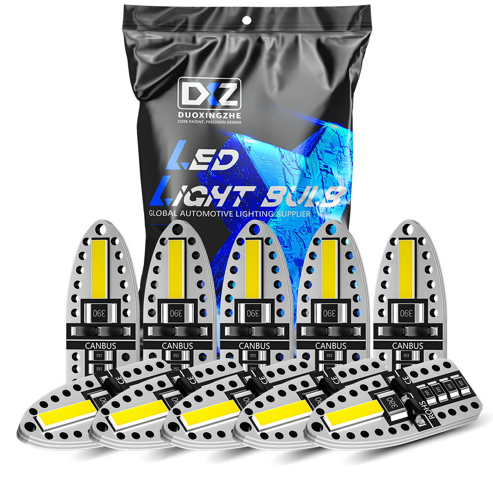Rakuten - 【10個セット】T10 LEDバルブ W5W 9SMD 12V キャンバス対応 194 168 ルームランプ ナンバー灯 ポジションランプ 50000時間寿命
