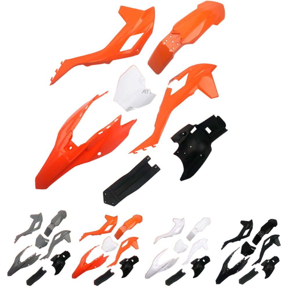 【KTM65 / SSR125 兼用】 プラスチックボディキット フルセット 新老款対応 ボディキットオフロードバイク 外装パーツ 補修 カスタム フロント/リアフェンダー シュラウド サイドカバー