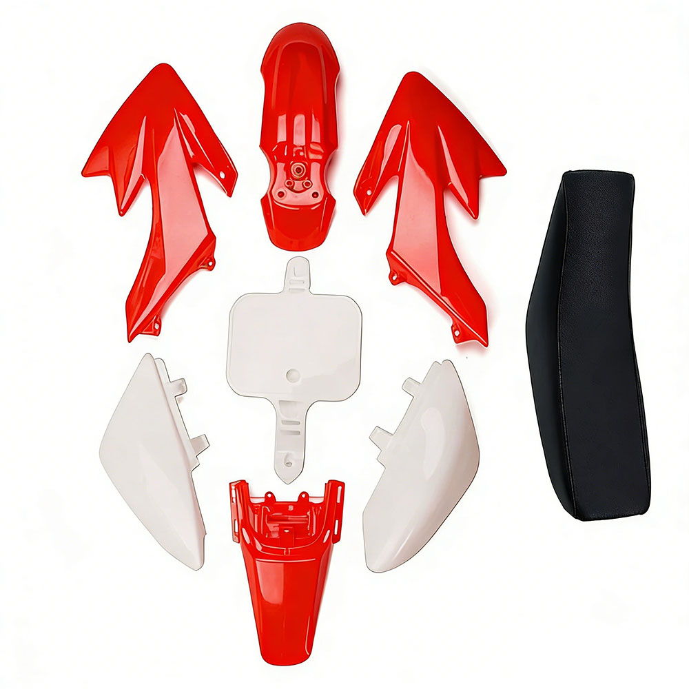 Rakuten - Honda XR50 CRF50 用 プラスチックカウル セット シート 付属 フルカバー ボディカバー 交換用 外装 部品 カスタム パーツ オフロード バイク ボディキット