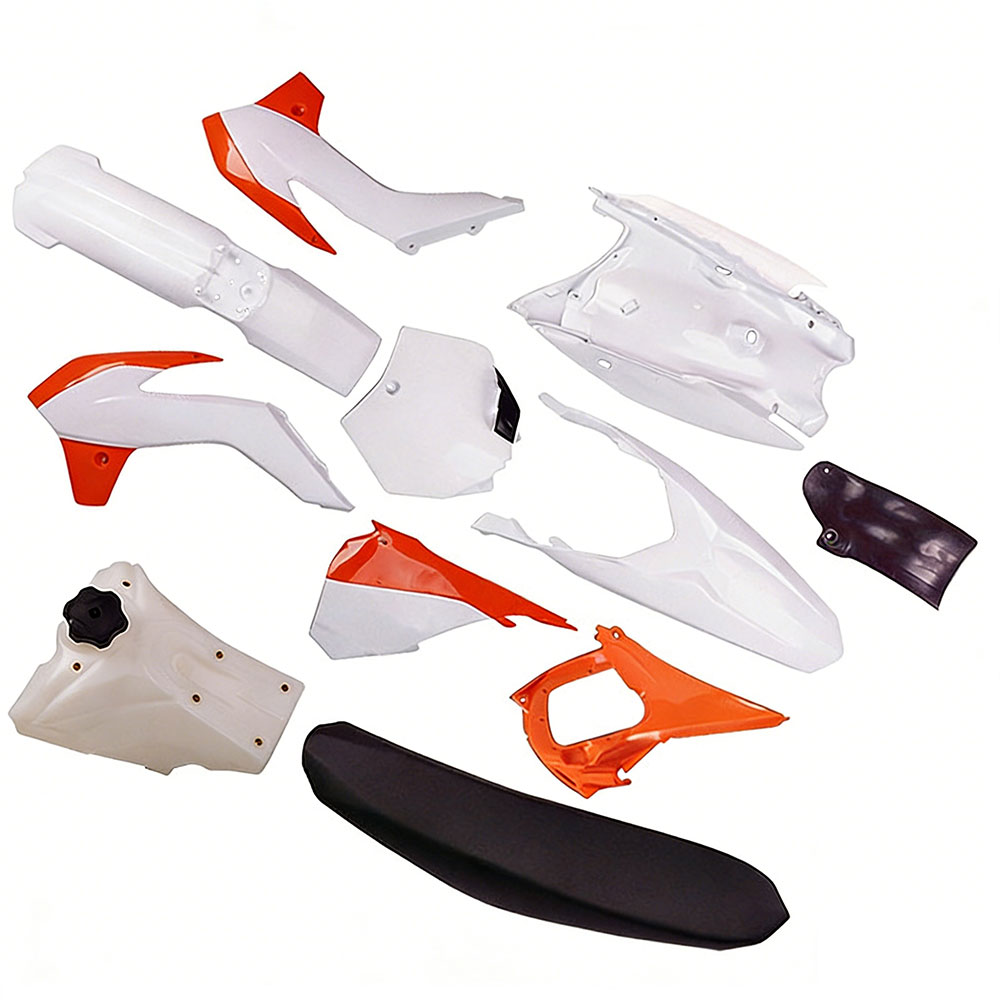 【2013年モデル】KTM 85 SX / 85 EXC フルプラスチックセット + シート + 燃料タンク オレンジ/ホワイト モトクロス 外装補修 純正交換用
