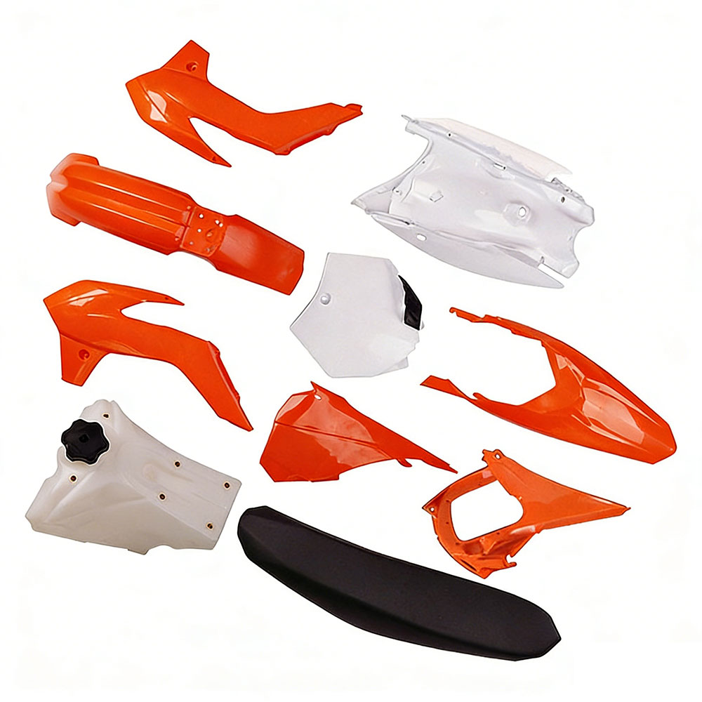 【2013年モデル】KTM 85 SX / 85 EXC フルプラスチックセット + シート + 燃料タンク オレンジ/ホワイト モトクロス 外装補修 純正交換用