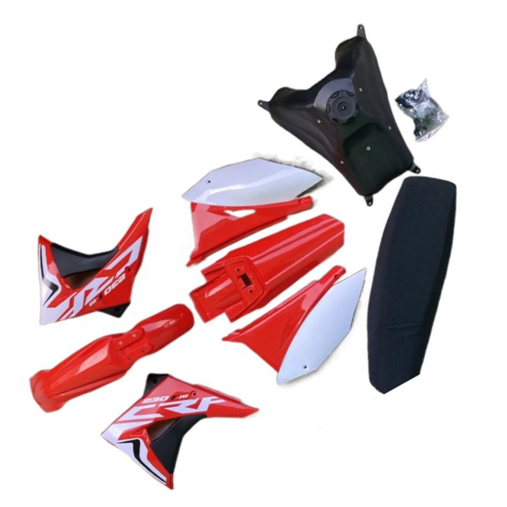 Rakuten - 【送料無料】ホンダ CRF230F 2020款 用 外装フルプラスチックキット タンクカバー シートカバー フェンダー ナンバープレート カウルセット オフロード バイク 補修 交換 カスタムパーツ