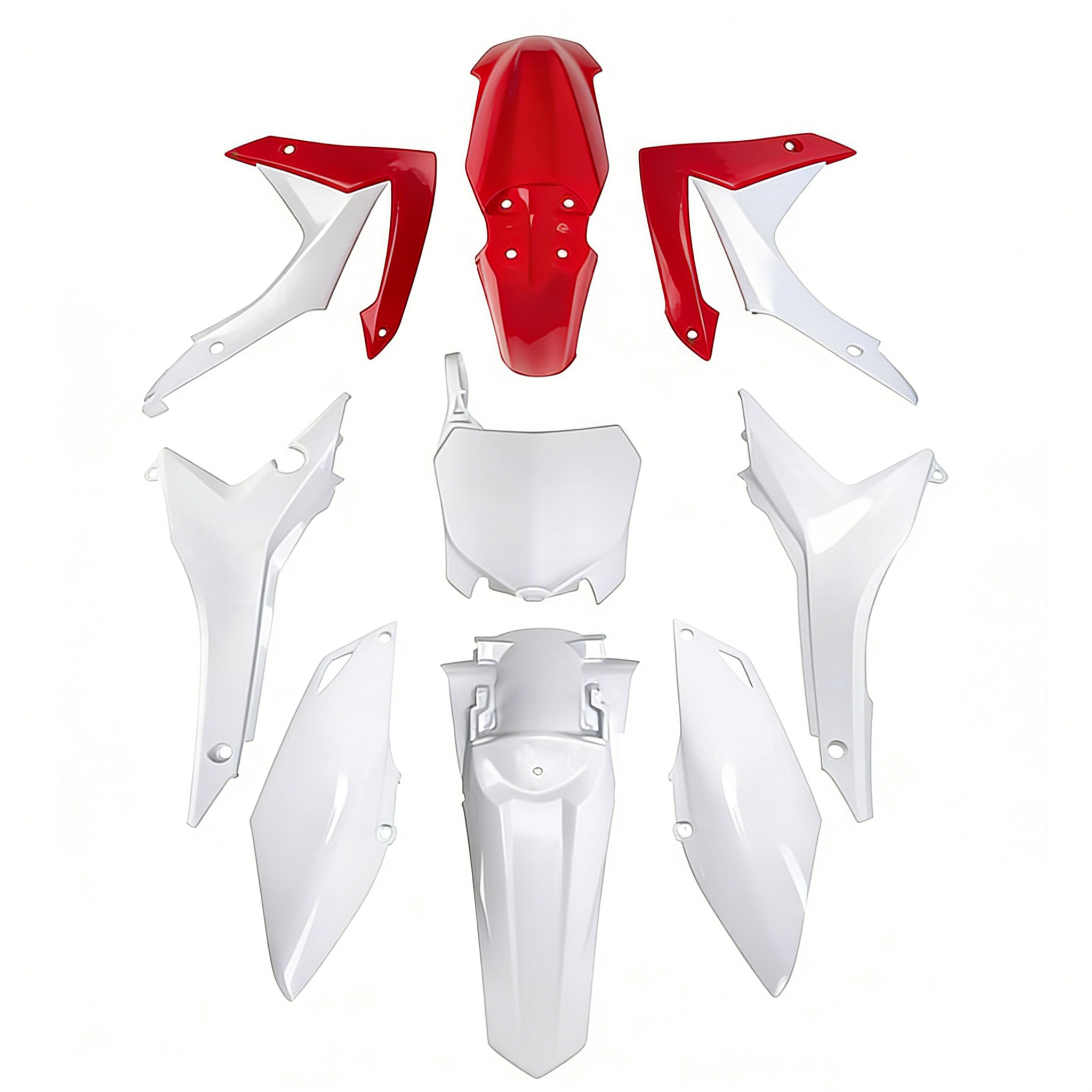 Rakuten - CRF250R プラスチックパーツ フルカウルセット 外装ボディカバー 純正互換 アフターパーツ オフロードバイク マッドガード フェンダー サイドカバー タンクカバー