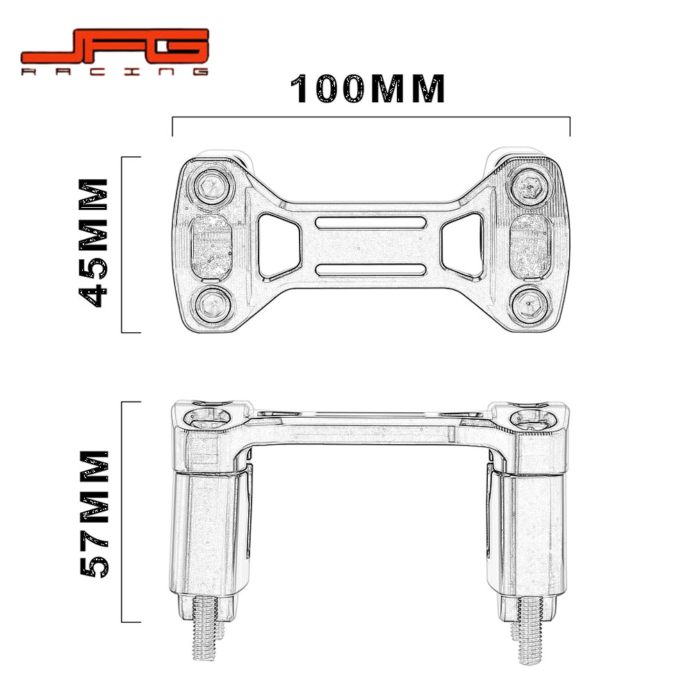 【ハンドルアップ】CRF110F 専用 アルミ製 トップブリッジ クランプ ライザー 高さ...