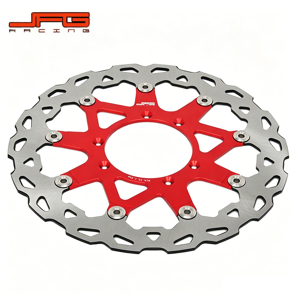 Rakuten - 【320mm大径】 フローティングディスク ブレーキローター CR125/250・CRF250R/X・CRF450R/X 対応 ステンレス＋7075アルミ レッド