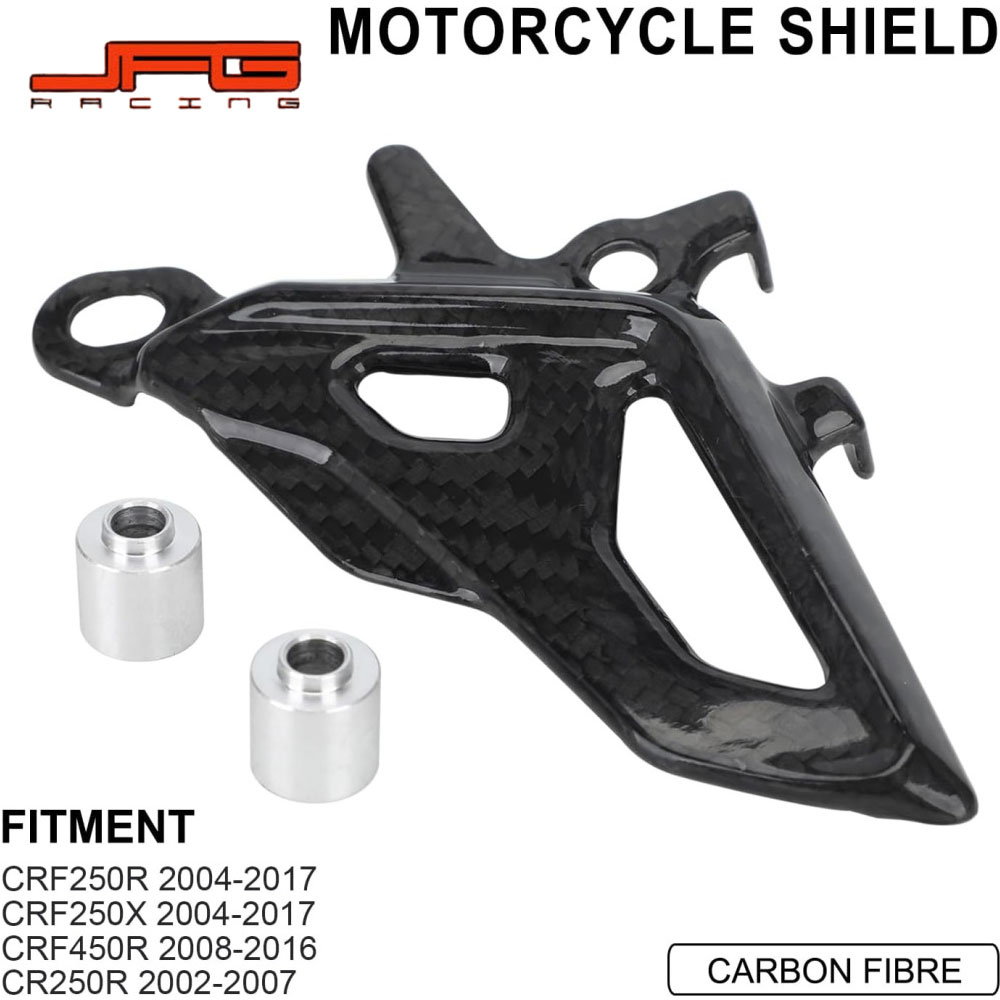 Rakuten - 【本革カーボンファイバー】 フロントスプロケットカバー 軽量107g サイズ16*14.5*4.3cm CRF250R（2004-2017）/CRF450R（2008-2016）/CRF250X/CR250R（2002-2007）対応 オフロード バイク カスタム パーツ 3102