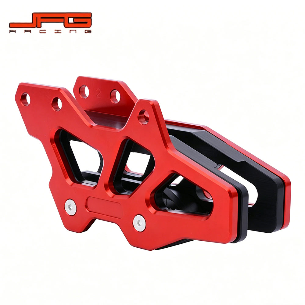 Rakuten - 【CNCアルミ】 CR125R 2005-2007 / CRF250R 2005-2006 / CRF450X 2005-2007 等 専用 チェーンガイド 導鏈器 レッド 耐摩耗 ドレスアップ 230g