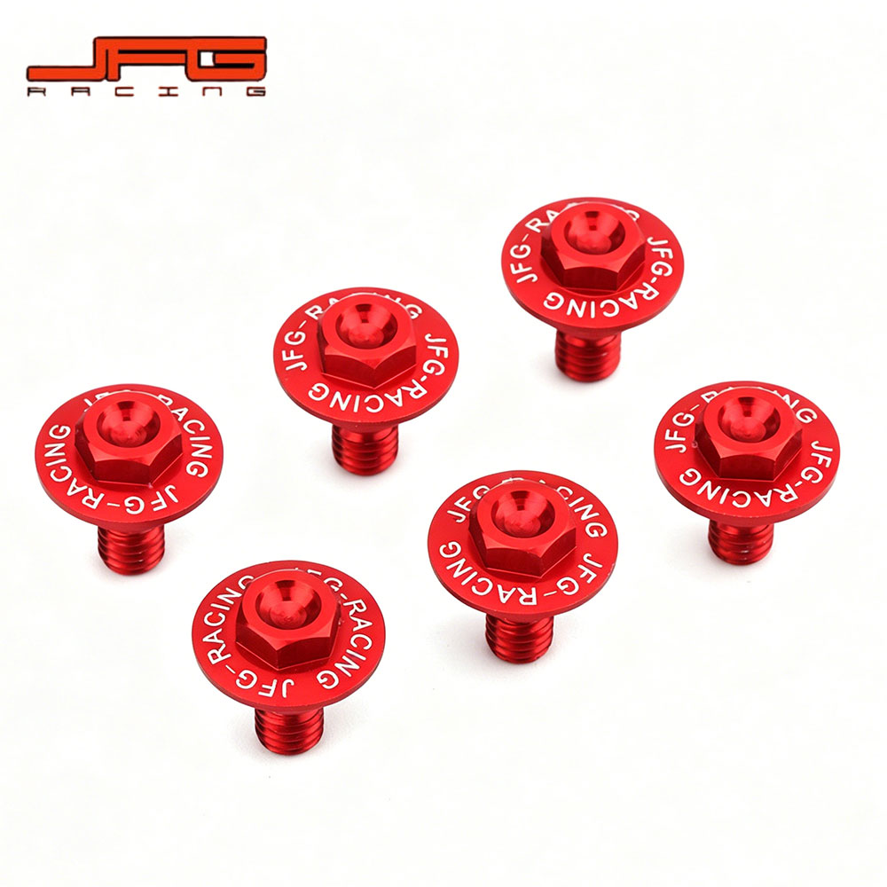 Rakuten - 【CRF150R/CRF150L/CRM250AR / CRF250L/RALLY / XR250 等対応】フェンダーボルト スクリュー アルミ レッド（赤） 30g 6個セット ネジ 純正交換