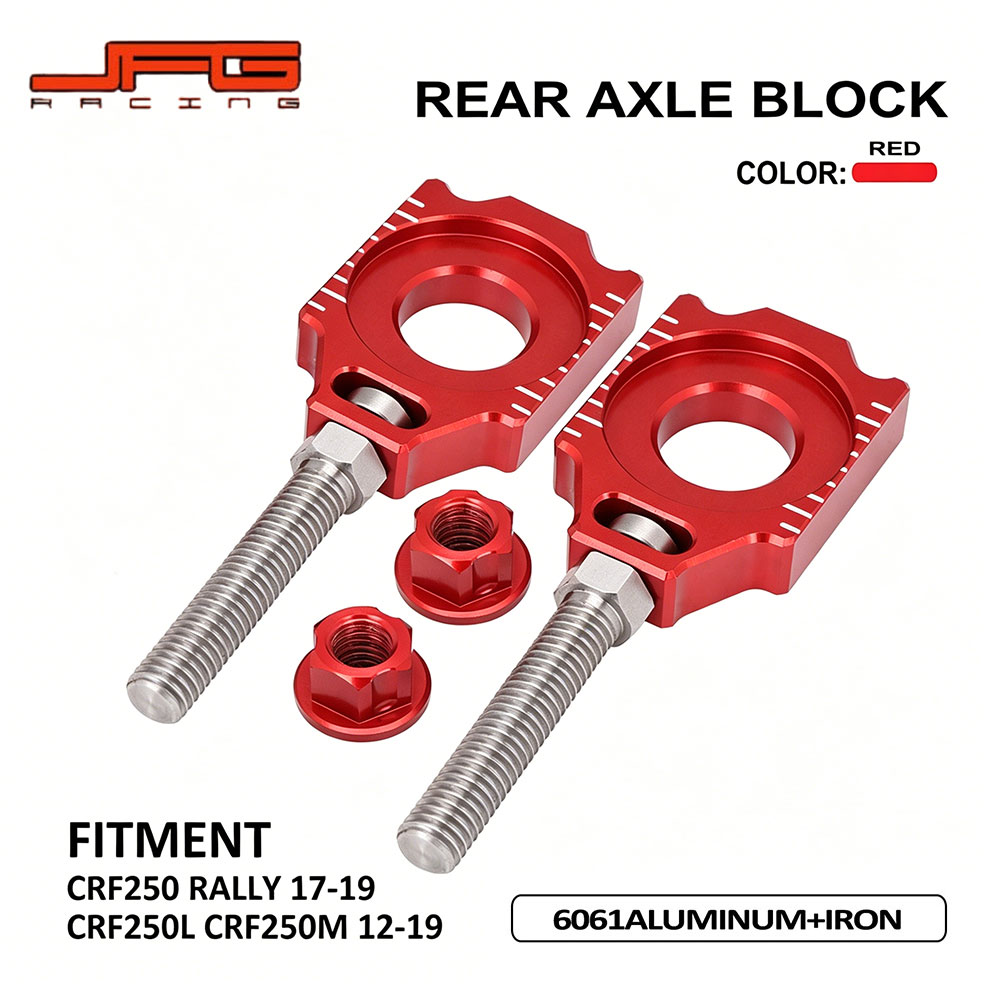 Rakuten - 【CNCアルミ】 CRF250L/M 2012-2019 専用 チェーンアジャスター 調節杆一体型 後輪調節 軽量110g ドレスアップ