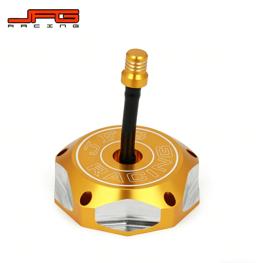 Rakuten - 【CNCアルミ】RMZ250 / DRZ400 / DRZ125 / LT-R450 用 アルミガソリンキャップ 燃料キャップ 軽量100g ゴールド オフロードバイク カスタムパーツ
