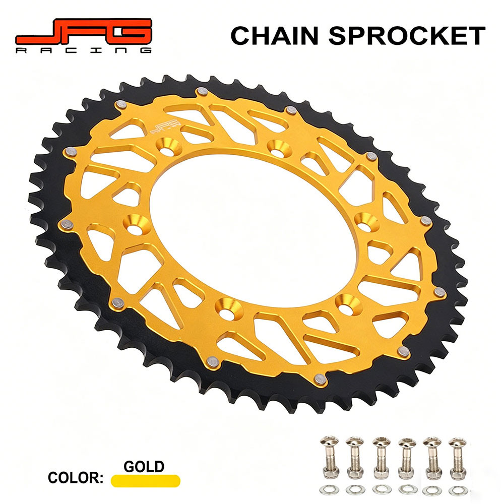 Rakuten - RM125/250/RMX250/RMX450Z/RM-Z250/450/DR250/350/DR-Z250/400E/400S/ TSR125/200/RS175 対応 CNC スチールインナーアルミスプロケット 800g スズキ