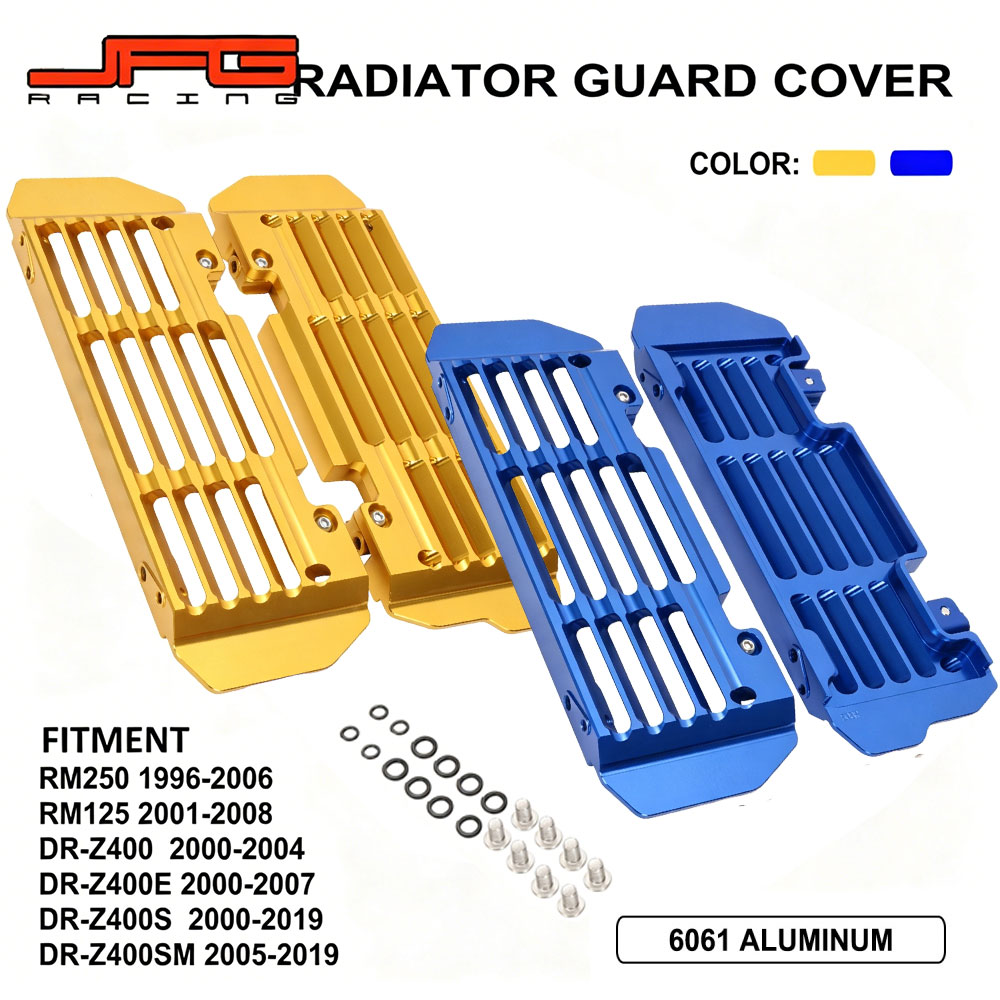 樂天商城 - 【ラジエーターガード】 スズキ RM250（1996-2006）/ RM125（2001-2008）/ DRZ400（2000-2004）/ DRZ400E（2000-2007）/ DRZ400S（2000-2019）/ DRZ400SM（2005-2019）用 CNCアルミ ゴールド・ブルー