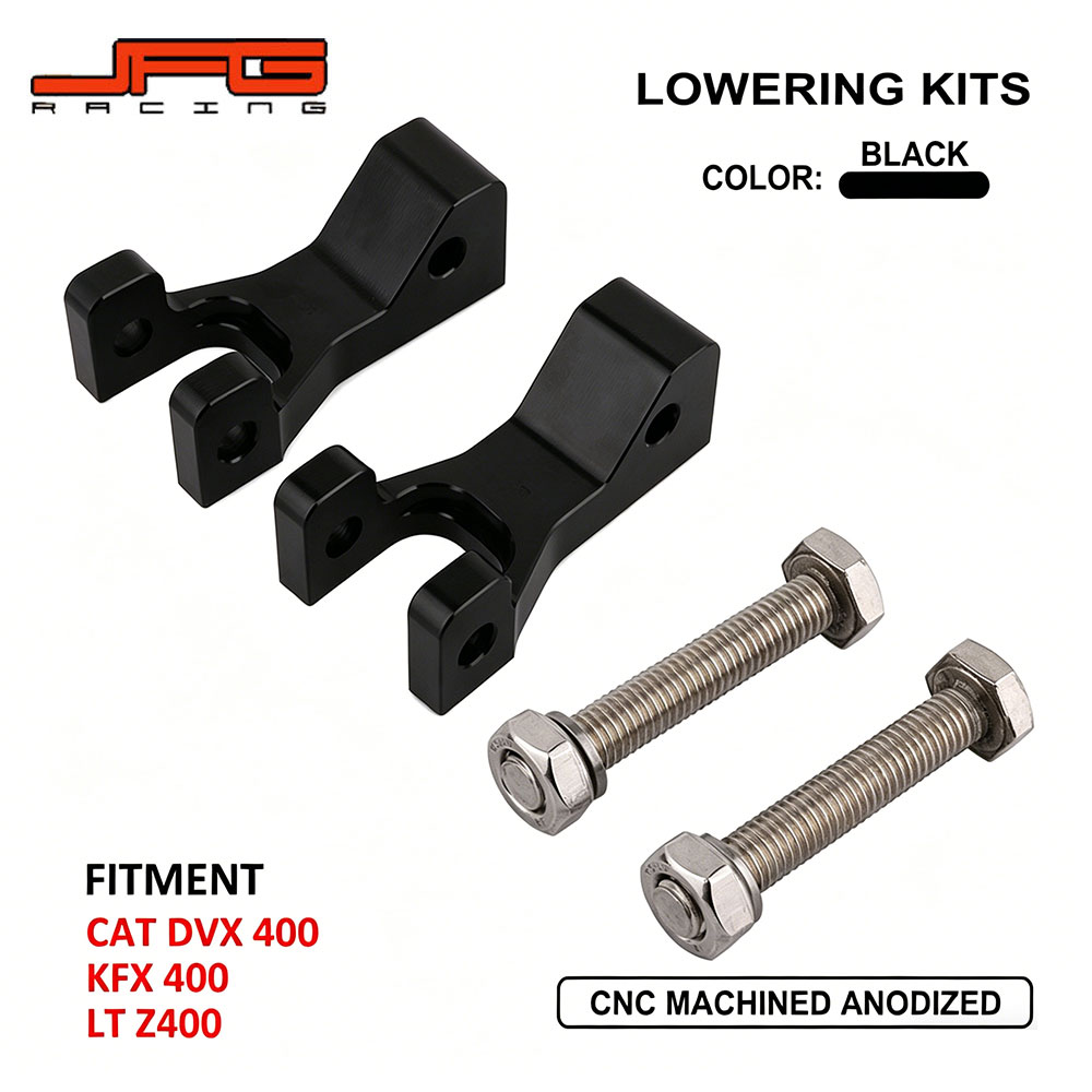 Rakuten - 【ATV専用】リアショックマウントブラケット 車高低下キット 6061-T6アルミ CNC削り出し KFX400/LTZ400/DVX400 共通 黒