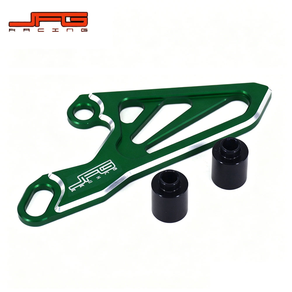 Rakuten - KX125/KX250/KX250F/KX450F 用 アルミ製 フロントスプロケットカバー チェーンガード グリーン 軽量100g CNC加工