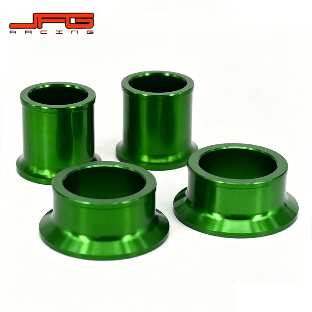 樂天商城 - KX125/KX250/KX250F/KX450F 用 CNCアルミ フロント/リア ホイールスペーサーセット 軽量90g グリーン