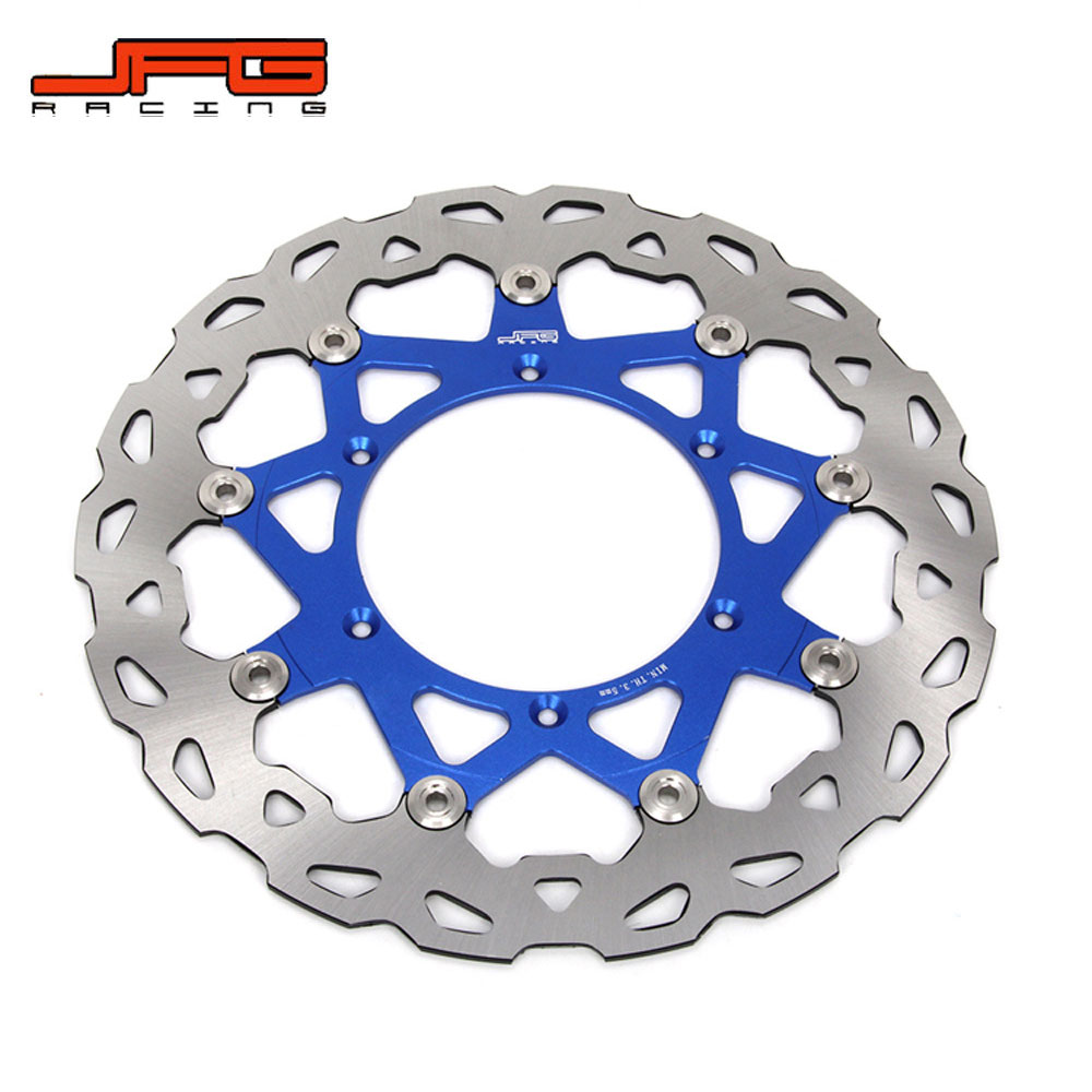 Rakuten - 【2001-2015年モデル対応】 320mmフローティングディスクローター YZ250/250F YZ450F WR250F/450F WR426F YZ426F 用 高制動力 放熱性UP ブルー