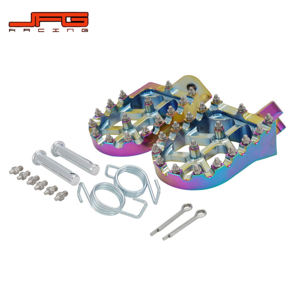 Rakuten - 【CNCアルミ】 ヤマハ 焼き色ステップ フットペグ ステップ スプリング付き TW200 / PW50 / PW80 / TTR90 / TTR90E 対応 オフロード カスタムパーツ