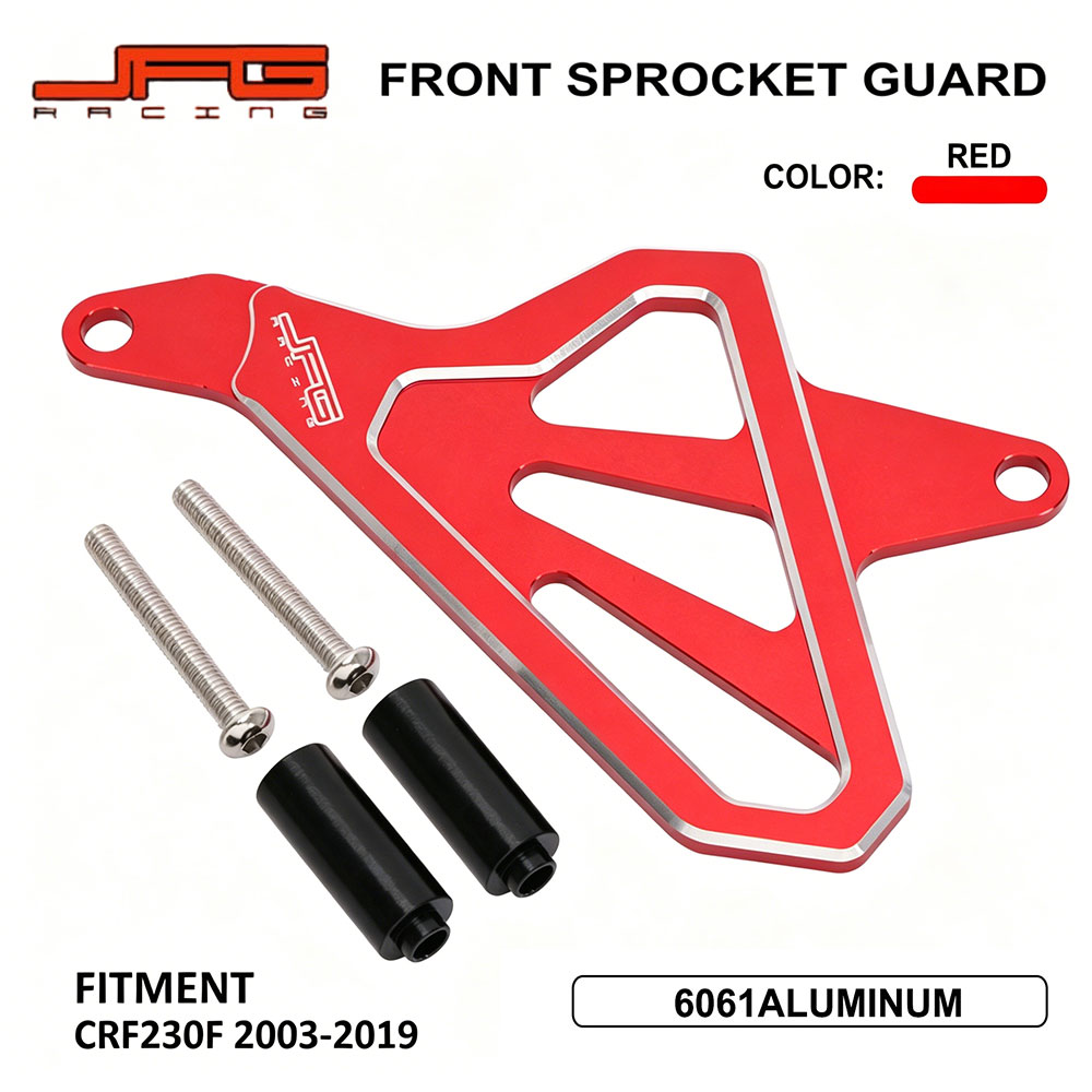 樂天商城 - 【高剛性CNCアルミ】201 スプロケットカバー CRF230F 2003-2019 軽量150g レッド 純正交換
