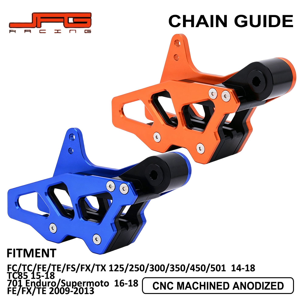 Rakuten - 【KTM/Husqvarna共用】01 チェーンスライダー 125-530 / 690 / 701 / FREERIDE / TC85 他 高剛性アルミCNC オレンジ/ブルー