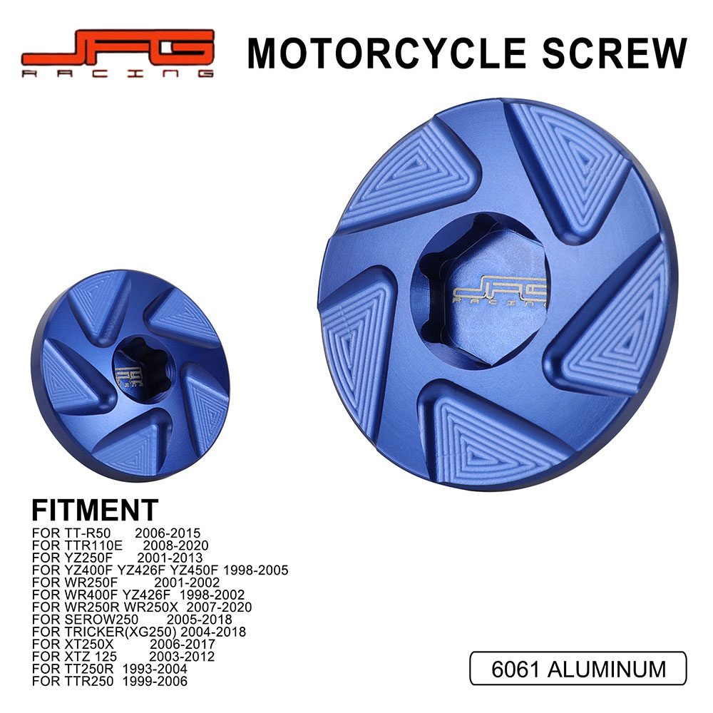 樂天商城 - 【ヤマハ専用】カムシャフトタイミングキャップ プラグ CNCアルミ製 J-03 適合：YZ250F/YZ450F/WR250R/Serow250/Tricker 他多数 ブルー 軽量28g