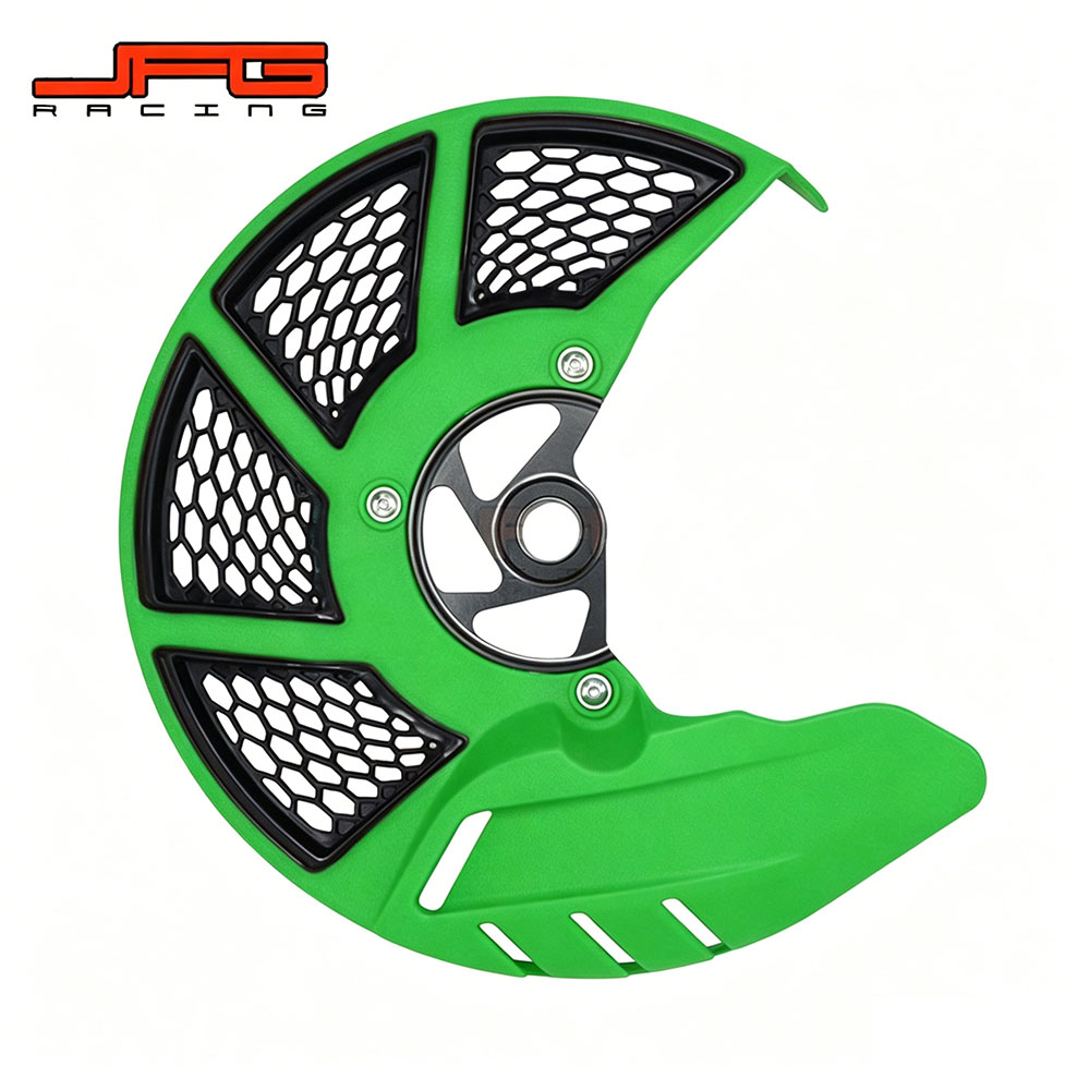 樂天商城 - 【年式適合済み】 カワサキ KX125/KX250（06-08） KX250F（06-17） KX450F（06-17） KLX450R（08-15）フロントディスクガード アルミ合金製 軽量260g グリーン オフロードバイク ドレスアップ
