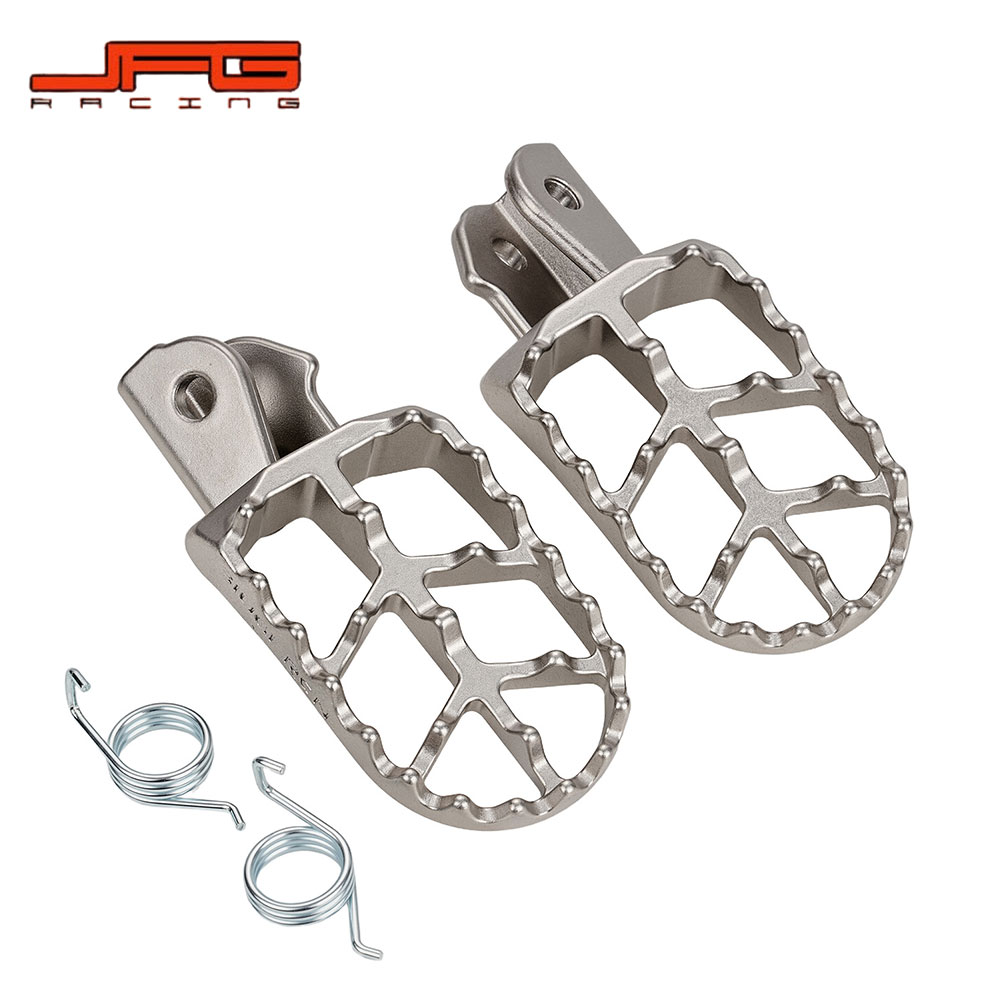 Rakuten - Honda CRF250R/450R CRF450X Kawasaki KX450 KLX450R等対応 フットペグ ステンレス304製 滑り止め加工 オフロードバイク用