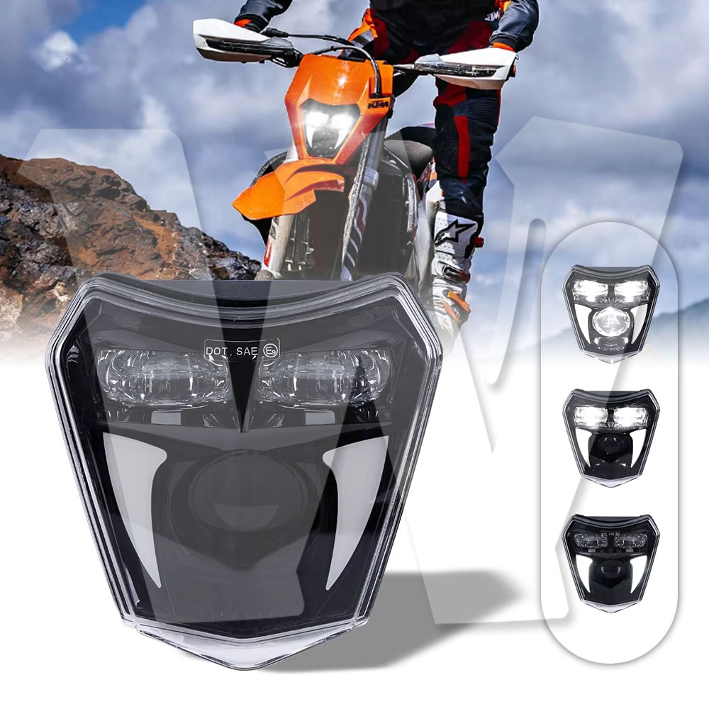 樂天商城 - 【KTM専用設計】 LEDヘッドライト 2014-2021年モデル幅広く適合 690/500/450/350/300/250対応 ハイロー6600LM DRL機能 50000時間寿命 オスラムLEDチップ DOT/EMARK認証