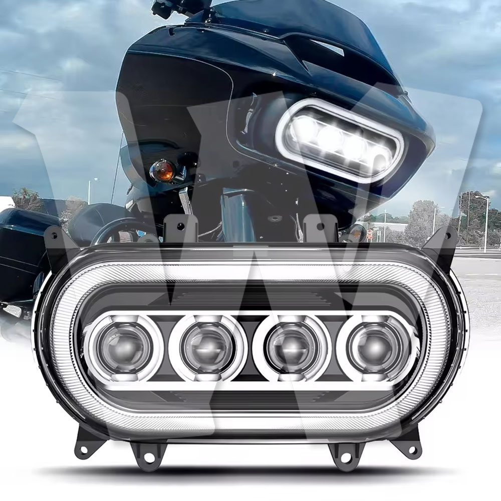 樂天商城 - 【2026新型】LEDヘッドライト Harley Road Glide FLTRX/FLTRXS 2015-2022 対応 120W 15400LM ハイビーム プロジェクター