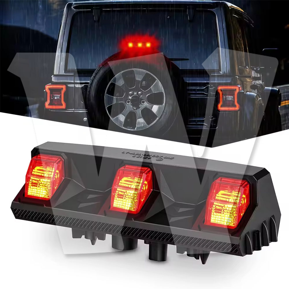 【LED ハイマウントストップランプ】Jeep Wrangler JL/JLU 2018-2025 対応 3rdブレーキランプ 1500LM 5700K IP67防水