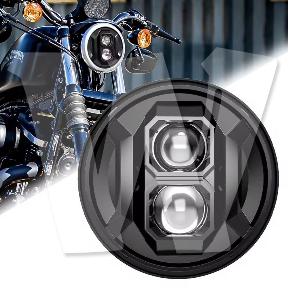 樂天商城 - 【Eマーク/DOT認証】7インチ LEDヘッドライト ハイビーム/ロービーム ハーレーダビッドソン ヤマハ BMW ジープJK チェロキー フォード 互換 高輝度LEDチップ 50000時間超 ビーム角度調整可 バイク用