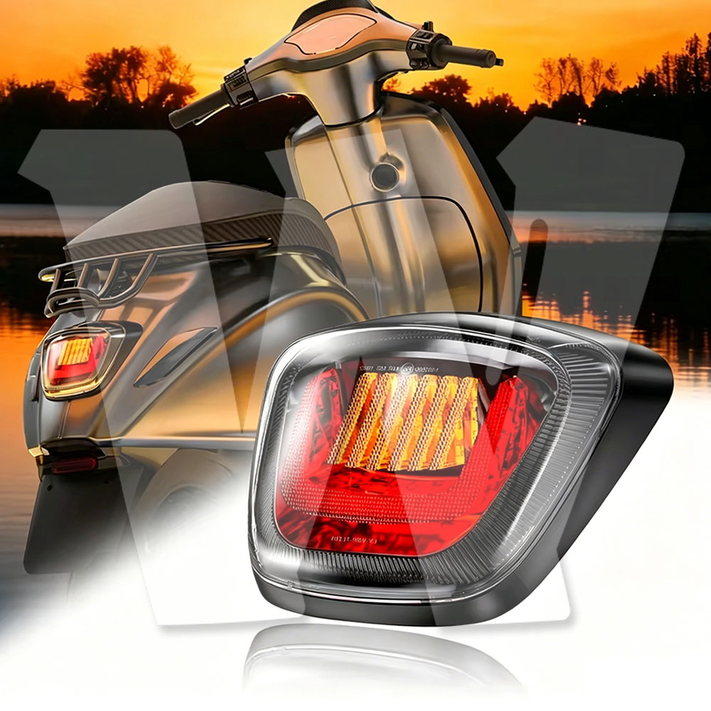 樂天商城 - 【Vespa Sprint 150専用】 2017-2025年モデル対応 ブレーキ/テール/ポジション LEDリアランプ ABS製 純正交換タイプ 耐久性抜群