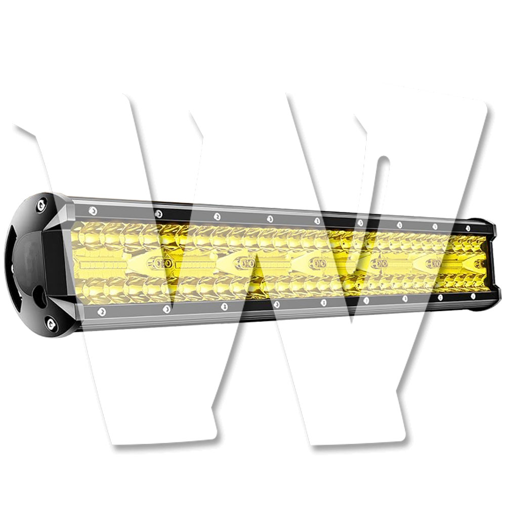 Rakuten - 【17インチ 作業灯 イエロー 1~12個選択】 LED 作業灯 ワークライト 12V/24V兼用 防水防塵防震 ジープ SUV 大型車 トラック ランクル 除雪車 漁船 トラクター 漁業用 農業機械 建設機械 道路 多用途 汎用