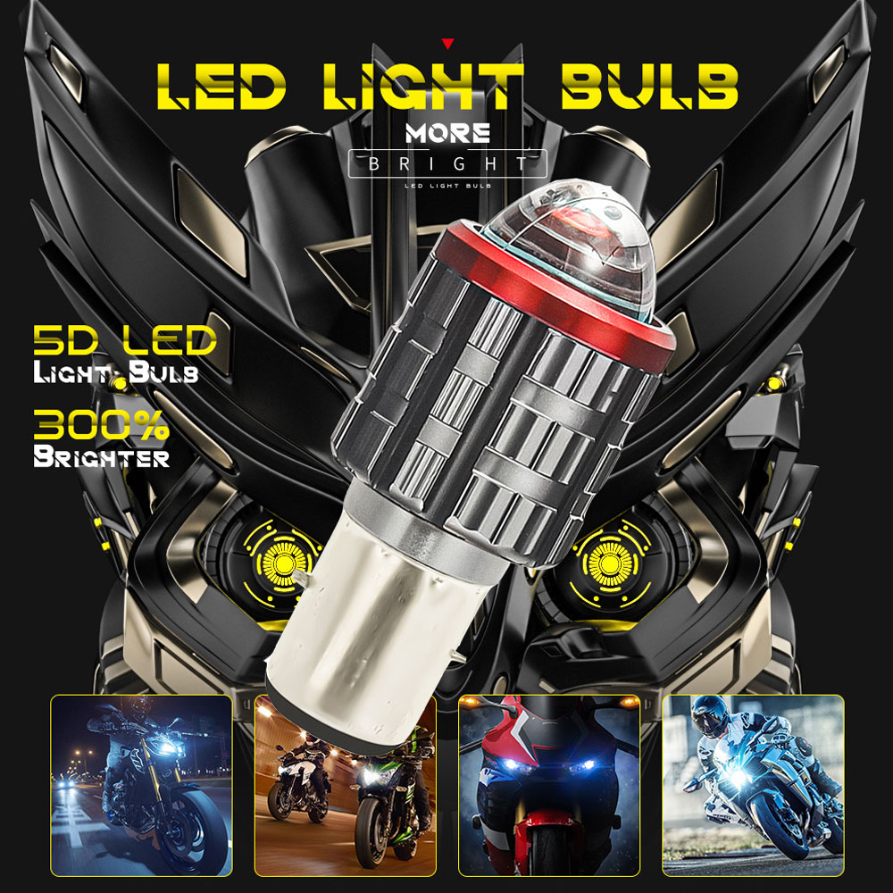 30W BA20D H4BS LED ヘッドライト ミニプロジェクターレンズ 3000LM ハイ.ホワイト...